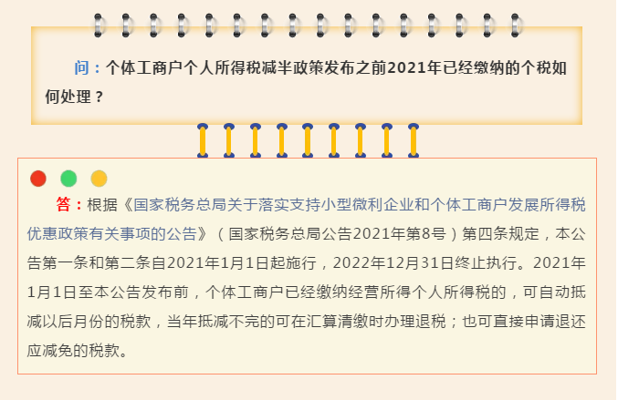 @個體工商戶，享受個人所得稅減半政策，必知的4個熱點問題！